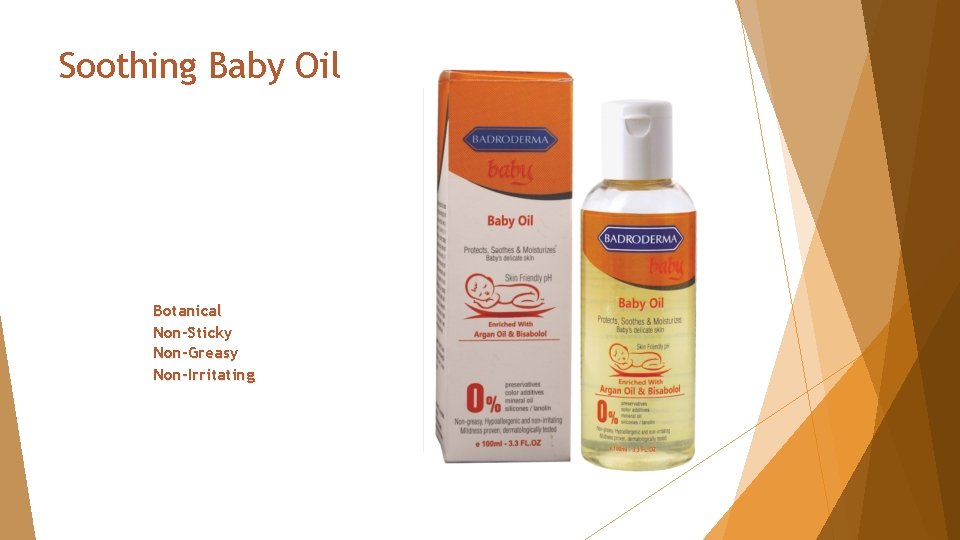 Soothing Baby Oil Botanical Non-Sticky Non-Greasy Non-Irritating 