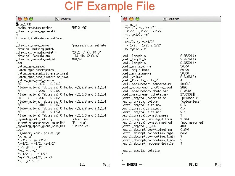 CIF Example File 