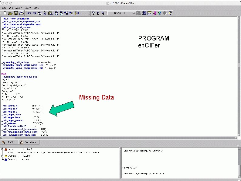 PROGRAM en. CIFer Missing Data 