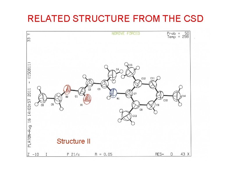 RELATED STRUCTURE FROM THE CSD Structure II 