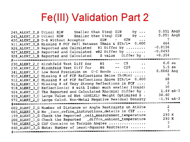 Fe(III) Validation Part 2 