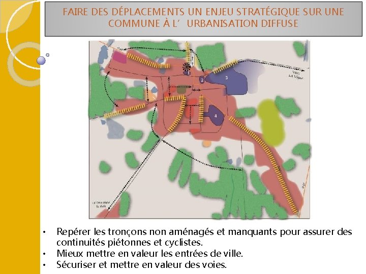 FAIRE DES DÉPLACEMENTS UN ENJEU STRATÉGIQUE SUR UNE COMMUNE À L’URBANISATION DIFFUSE • •