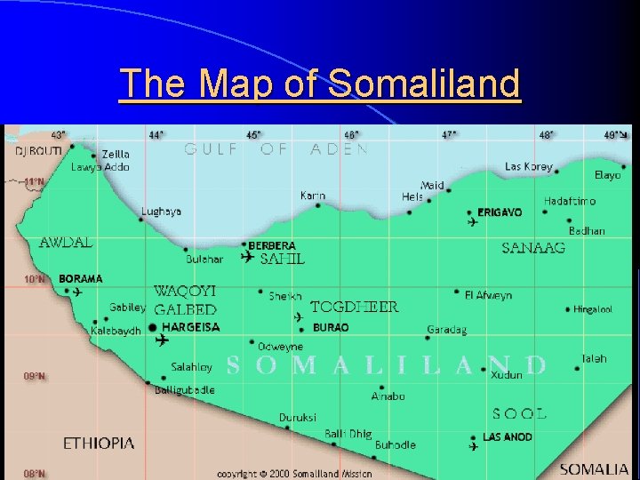 The Map of Somaliland 