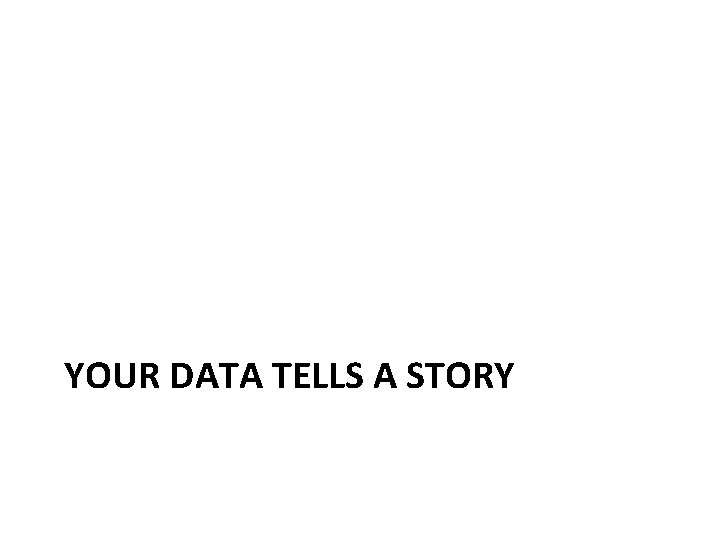 YOUR DATA TELLS A STORY 