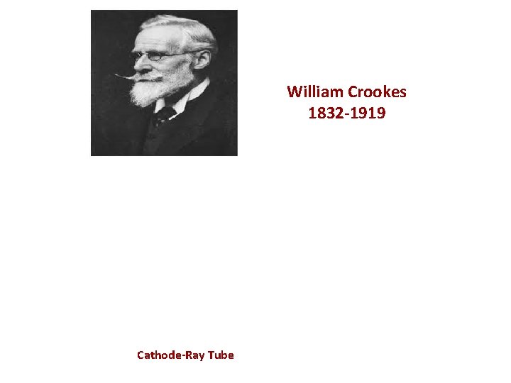 William Crookes 1832 -1919 Cathode-Ray Tube 