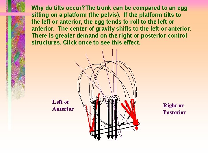 Why do tilts occur? The trunk can be compared to an egg sitting on