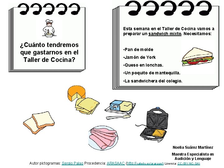 Esta semana en el Taller de Cocina vamos a preparar un sandwich mixto. Necesitamos: