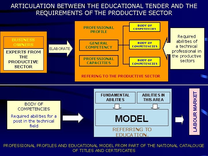 ARTICULATION BETWEEN THE EDUCATIONAL TENDER AND THE REQUIREMENTS OF THE PRODUCTIVE SECTOR BODY OF