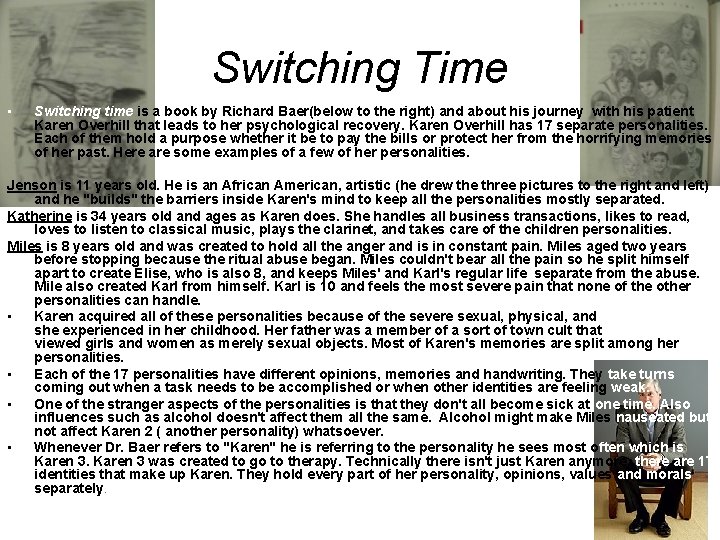 Switching Time • Switching time is a book by Richard Baer(below to the right)