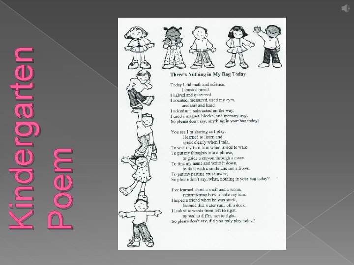 Kindergarten Poem 