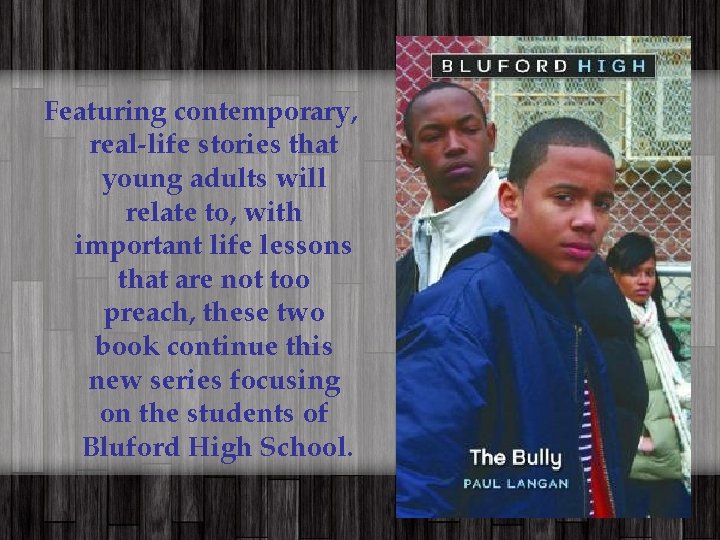 Featuring contemporary, real-life stories that young adults will relate to, with important life lessons