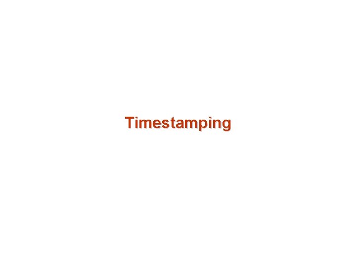 Timestamping 