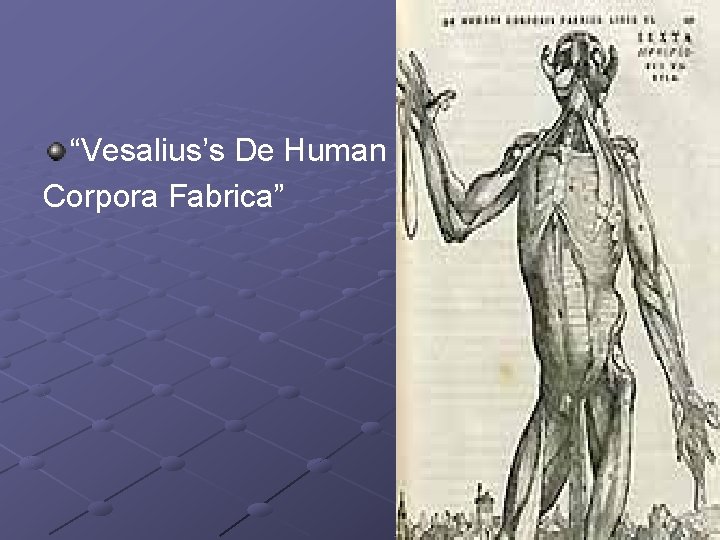 “Vesalius’s De Human Corpora Fabrica” 