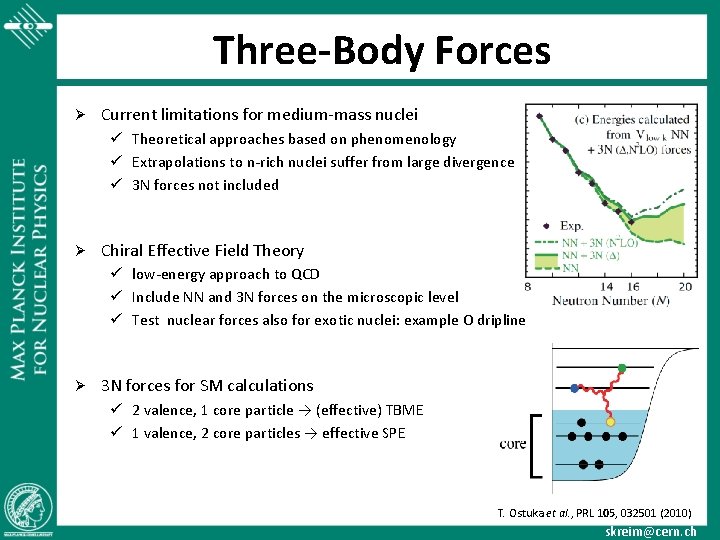 Three-Body Forces Ø Current limitations for medium-mass nuclei ü Theoretical approaches based on phenomenology