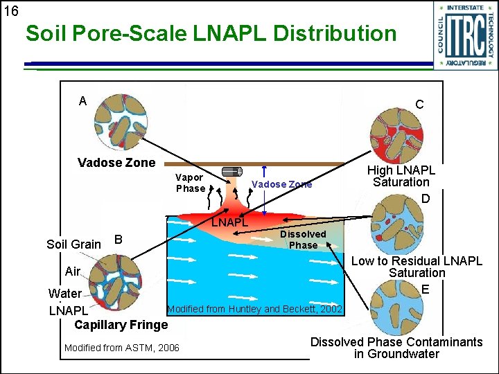 16 Soil Pore-Scale LNAPL Distribution A C Vadose Zone Vapor Phase Vadose Zone LNAPL