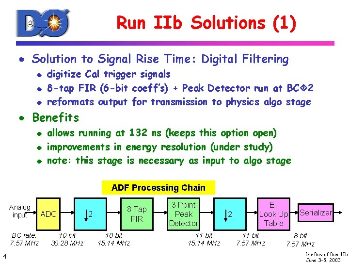 Run IIb Solutions (1) · Solution to Signal Rise Time: Digital Filtering u u