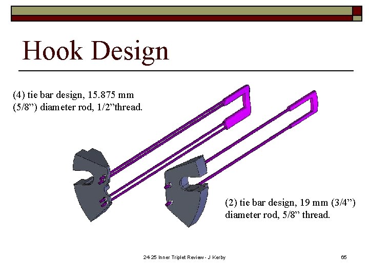 Hook Design (4) tie bar design, 15. 875 mm (5/8”) diameter rod, 1/2”thread. (2)