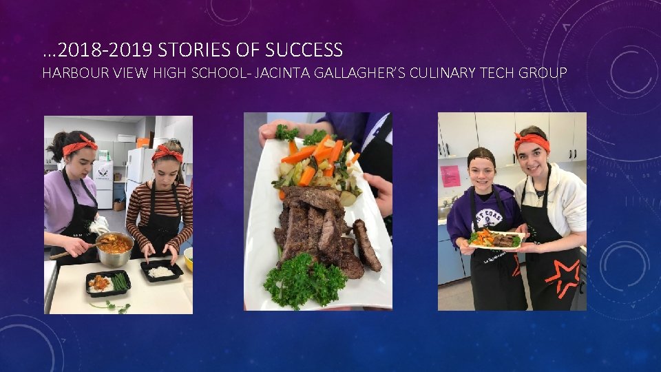 … 2018 -2019 STORIES OF SUCCESS HARBOUR VIEW HIGH SCHOOL- JACINTA GALLAGHER’S CULINARY TECH