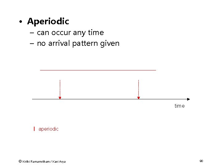  • Aperiodic – can occur any time – no arrival pattern given time
