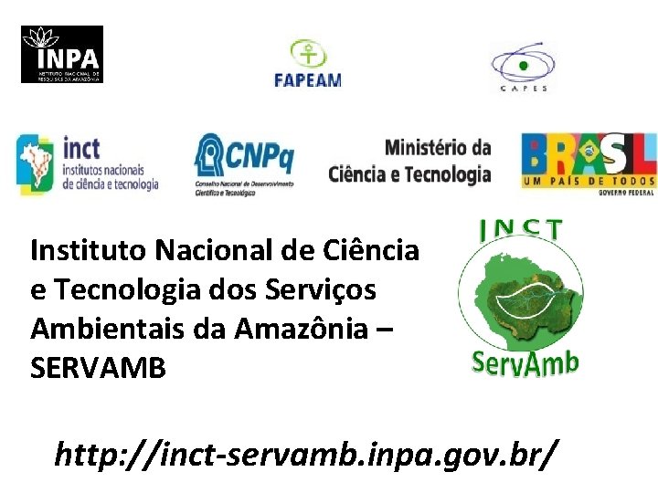 Instituto Nacional de Ciência e Tecnologia dos Serviços Ambientais da Amazônia – SERVAMB http: