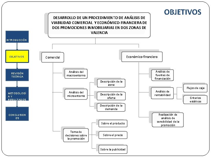 OBJETIVOS DESARROLLO DE UN PROCEDIMIENTO DE ANÁLISIS DE VIABILIDAD COMERCIAL Y ECONÓMICO-FINANCIERA DE DOS