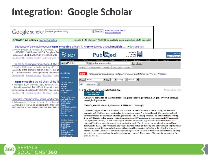 Integration: Google Scholar 