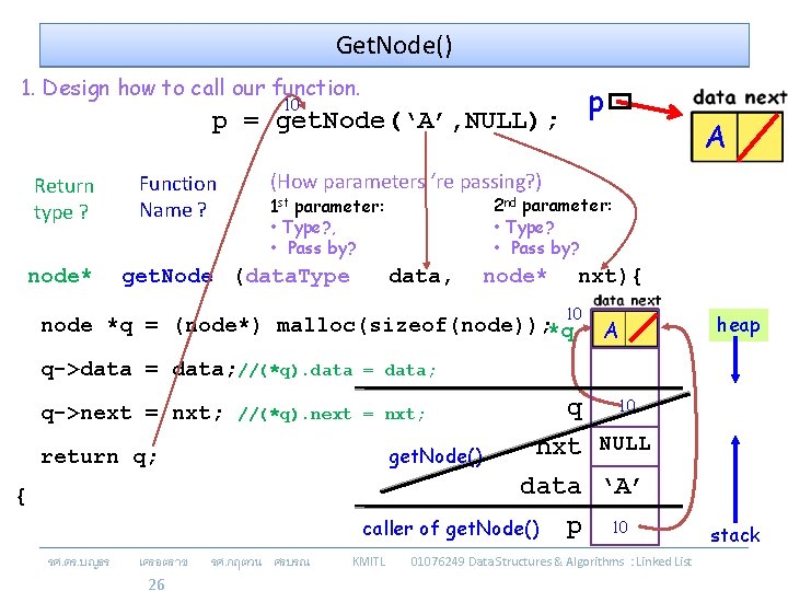 Get. Node() 1. Design how to call our function. p 10 p = get.