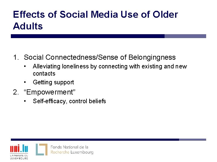 Social Media Use in Older Age Developing Best