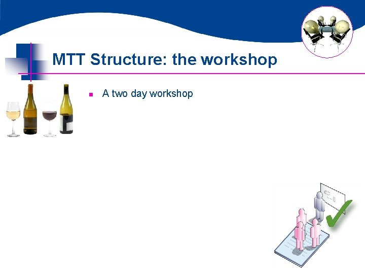 MTT Structure: the workshop n A two day workshop 