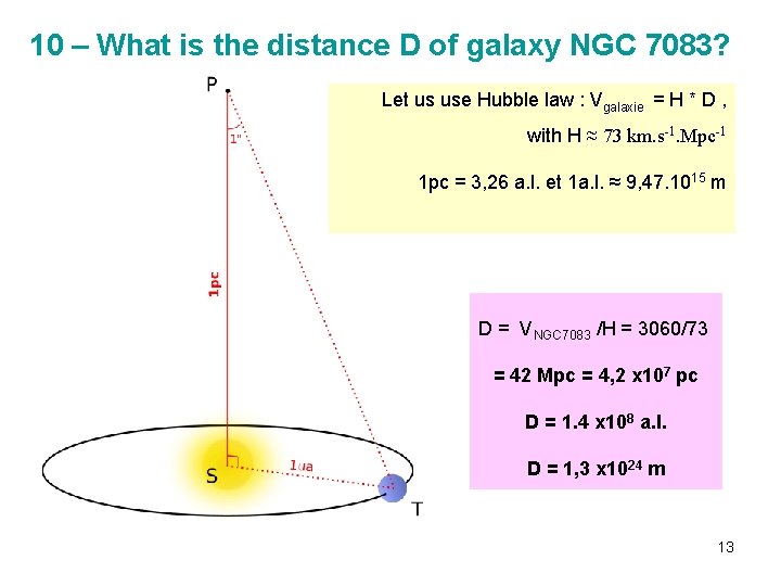 10 – What is the distance D of galaxy NGC 7083? Let us use