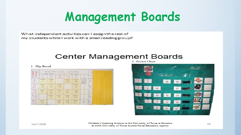 Management Boards 