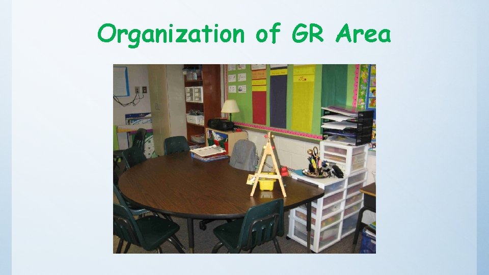 Organization of GR Area 