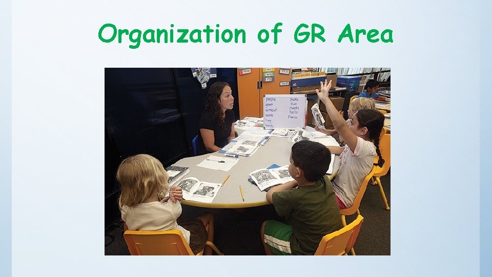 Organization of GR Area 