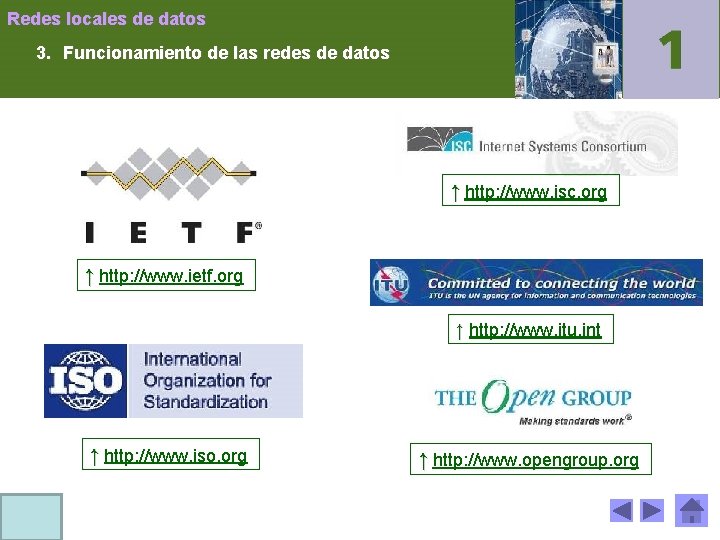 Redes locales de datos 3. Funcionamiento de las redes de datos ↑ http: //www.