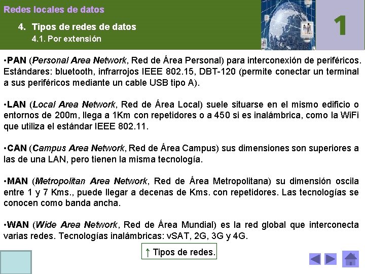 Redes locales de datos 4. Tipos de redes de datos 4. 1. Por extensión