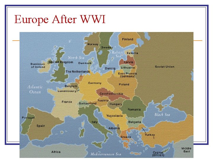 Europe After WWI 