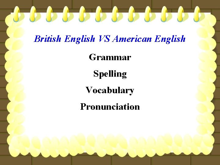 British English VS American English Grammar Spelling Vocabulary Pronunciation 