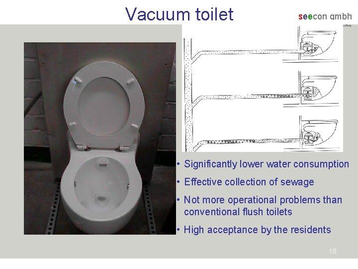 Vacuum toilet seecon gmbh society - economy - ecology - consulting • Significantly lower