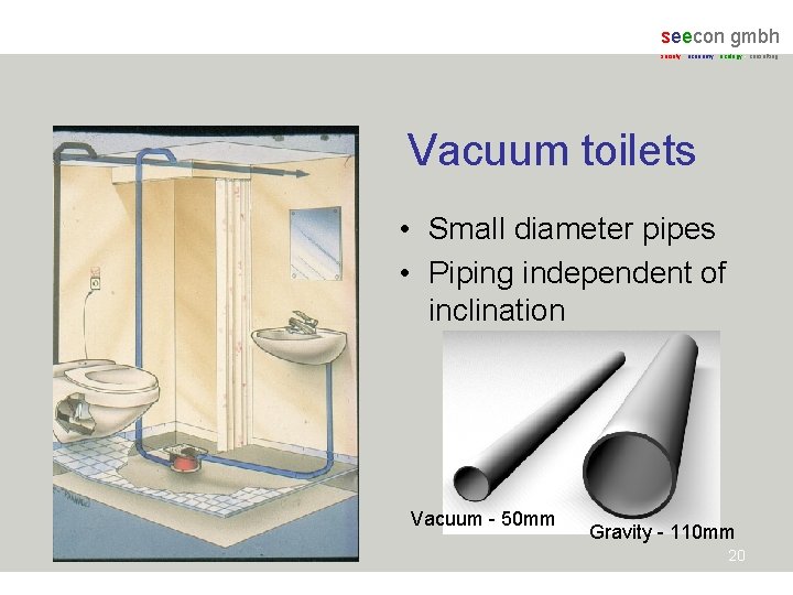 seecon gmbh society - economy - ecology - consulting Vacuum toilets • Small diameter