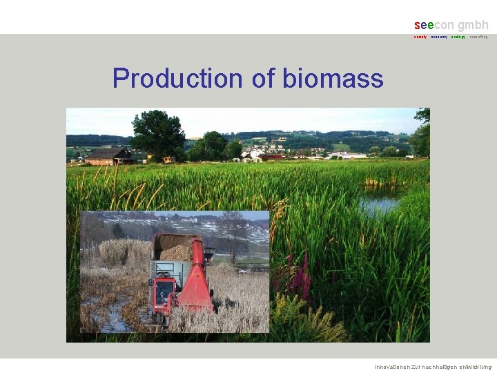 seecon gmbh society - economy - ecology - consulting Production of biomass innovationen zur