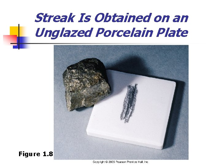 Streak Is Obtained on an Unglazed Porcelain Plate Figure 1. 8 