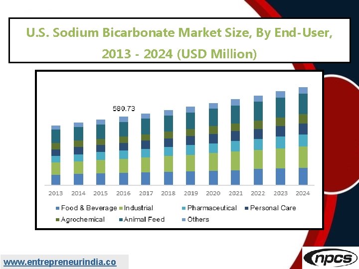 U. S. Sodium Bicarbonate Market Size, By End-User, 2013 - 2024 (USD Million) www.