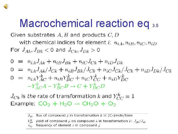 Macrochemical reaction eq 3. 5 