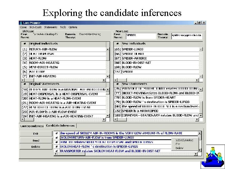 Exploring the candidate inferences 