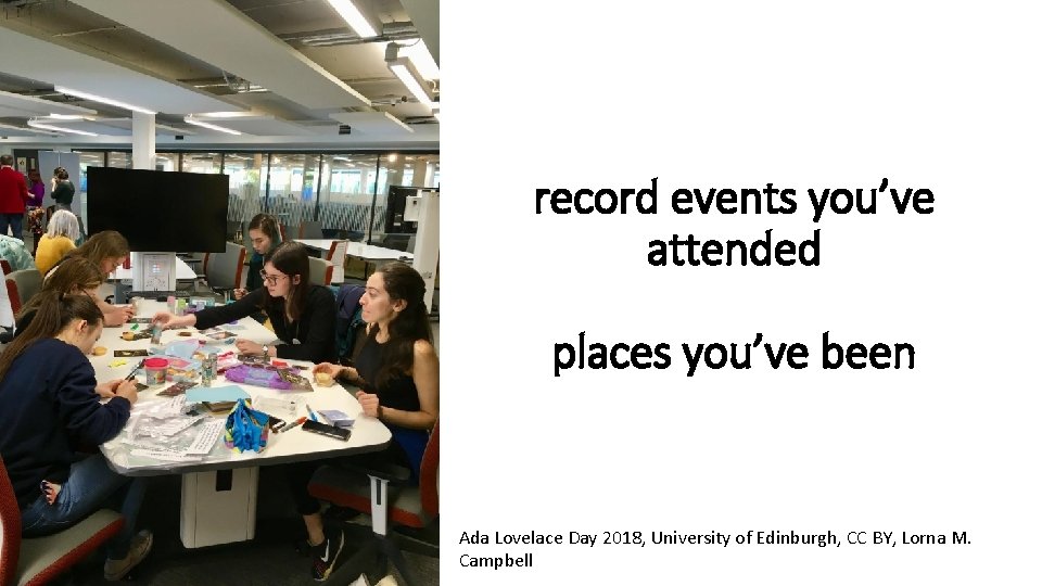 record events you’ve attended places you’ve been Ada Lovelace Day 2018, University of Edinburgh,