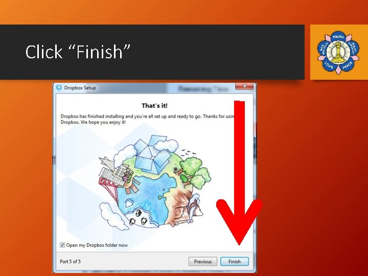 Click “Finish” 