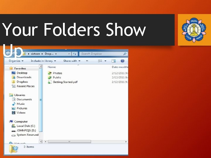 Your Folders Show Up 