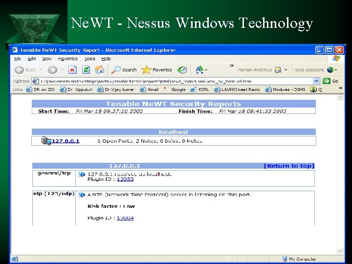 Ne. WT - Nessus Windows Technology 