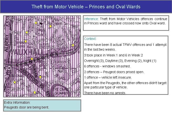 Theft from Motor Vehicle – Princes and Oval Wards Inference: Theft from Motor Vehicles