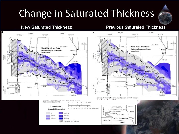 Change in Saturated Thickness New Saturated Thickness Previous Saturated Thickness 